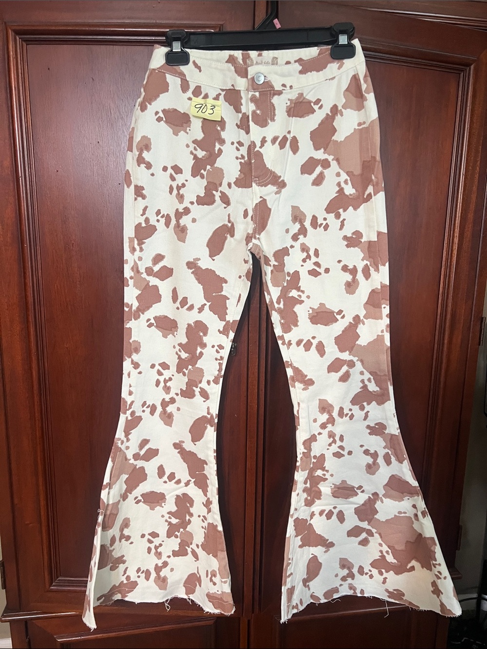 Altard state cow print jeans size medium NWOT